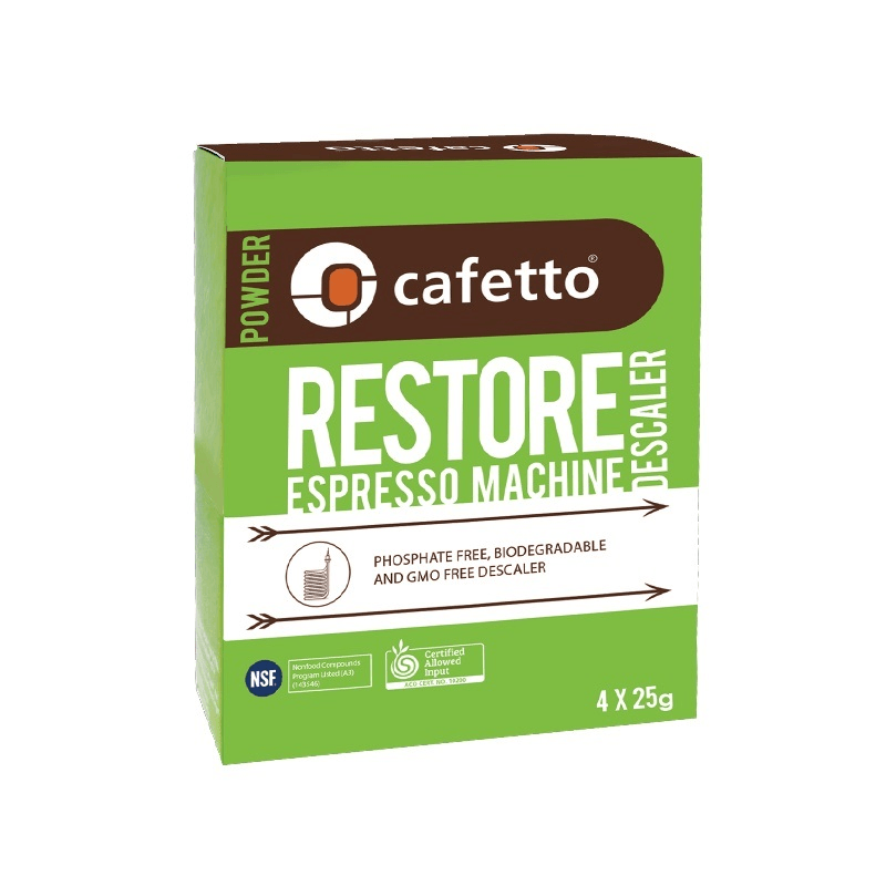 Cafetto Restore Espresso Machine Descaler 4x25g - Curve Coffee Collaborators