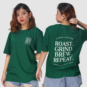 Curve T-Shirt (Roast. Grind. Brew. Repeat.)