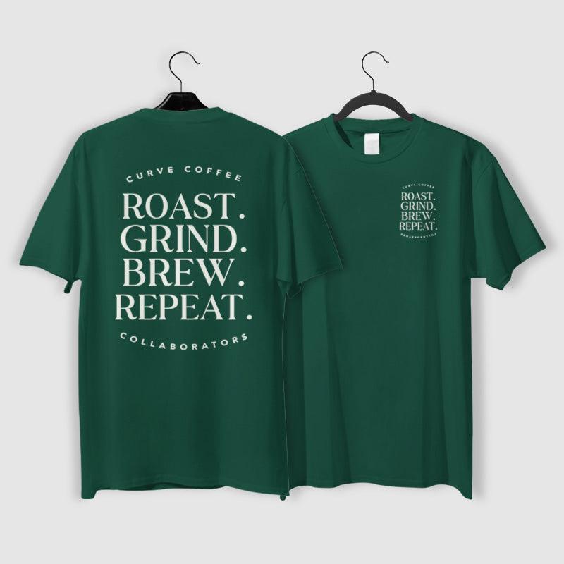 Curve T-Shirt (Roast. Grind. Brew. Repeat.)